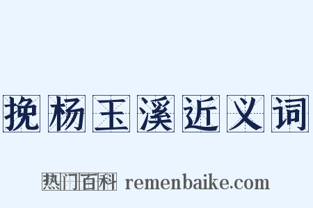 挽杨玉溪近义词是什么意思的图片